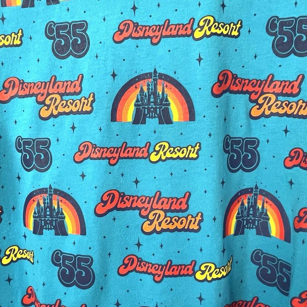 Disney Parks '71 Rainbow Logo Tank Top Blue Sleeveless Shirt XL Unisex - Picture 5 of 9
